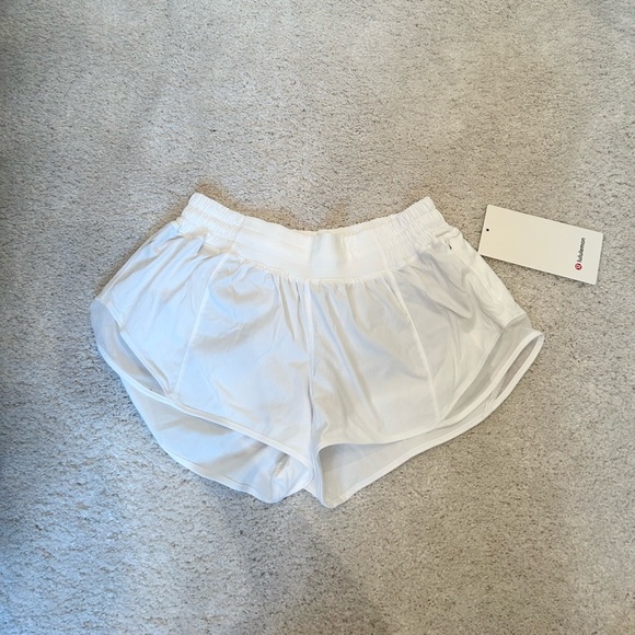 lululemon athletica Pants - Lululemon White Hotty-Hot Shorts new with tags